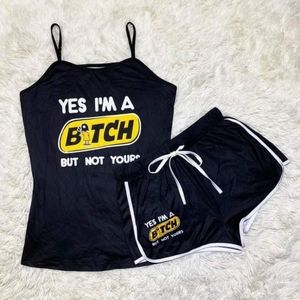Woman 2pc Summer Set "YES IM A B*TCH BUT NOT YOURS